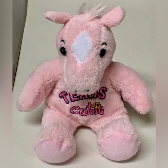 RGU Group Souvies Pink Plush *TEXAS CUTIE* Horse Stuffed Animal Souvenir - Picture 1 of 15